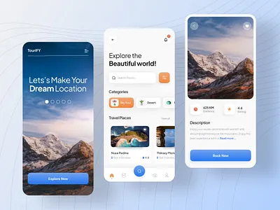 Travel App adventure app app design application design attractive design booking cool flight hotel map mobile ui tourism uiux user experience user friendly user interface vacation