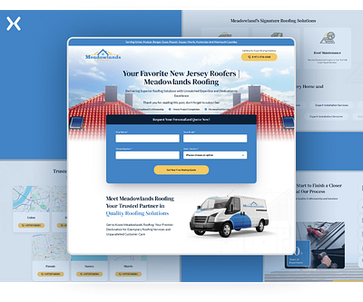 Roofing Services Landing Page click through landing page dribbble shot landing page design roof repair landing page roofing company web design roofing landing page roofing service landing page roofing services landing page roofing solutions landing page ui ux
