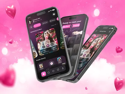 Dating / Matchmaking App dating matchmaking matchmaking app relationships romance social app social networking app tinder ui design visual design