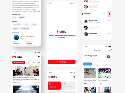 ProBau app design ui ux
