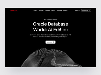 Oracle Website Redesign Concept ai clean company design landing page minimal modern oracle redesign responsive software ui design user experience user interface ux design web web design web designer webpage website