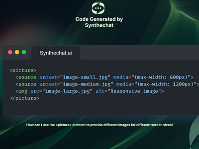 Code generated by Synthechat ai aiforgood airesearch aitechnology artificialintelligence deeplearning machinelearning robotics smarttech synthechat