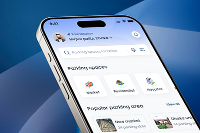 Online parking finder app car design parking typography ui ux