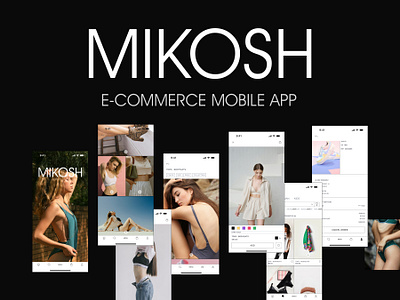 MIKOSH - Fashion E-commerce and Shopping Mobile UI kit App 2024 ui design trends clothing mobile ui dark mode mobile app dark mode ui design ecom checkout ecommerce mobile app ecommerce shopping ecommerce ui kits fashion brand e commerce luxury ecommerce next gen ui design trends shopping mobile app