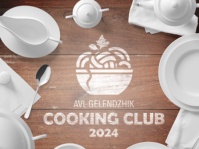 Logo of the amateur volleyball team closed cooking club cooking cup design logo plate design print sports team volleyball