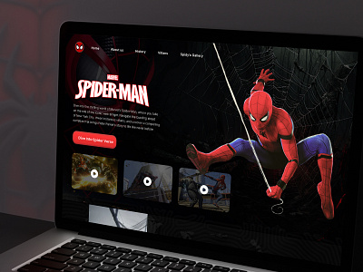 Spiderman | Creative Landing Page Design design landing page design marvel spiderman website ui design uidesign uiuxdesign web design web page design website ui webui