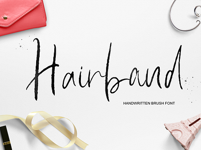 Hairband advertising branding brush font design dry brush flower food hand drawn hand drawn font handwritten font illustration light brush logo font logotype marketing script font signature font social media ui