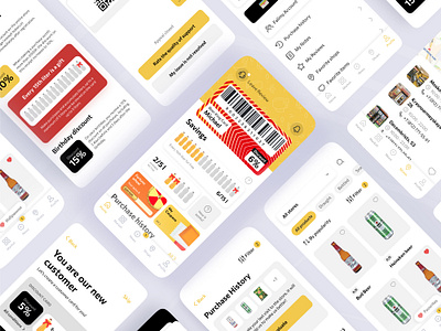 Loyality App for a Chain of Beverage & Snack stores 🍺 app application design figma mobile ui ux