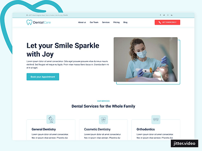 Smile Brighter: Clean and Modern Dental Care Website Design branding dental dental clinic dental clinic branding dental website figma design ui ui ux design ux design web design