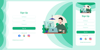 Daily UI Challenge 001 Sign Up Page daily ui daily ui challenge ui ui challenge ui ux