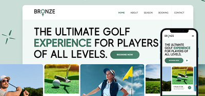 Golf Web App branding design development figma golf landing page marketing sport sports ui uiux ux web app