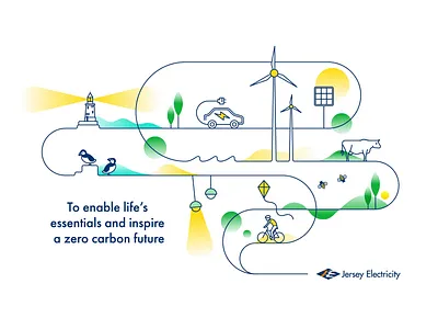 Jersey Electricity Animated Poster animation graphic design illustration motion graphics