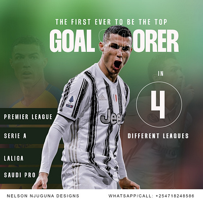 Cristiano Ronaldo New Record graphic design