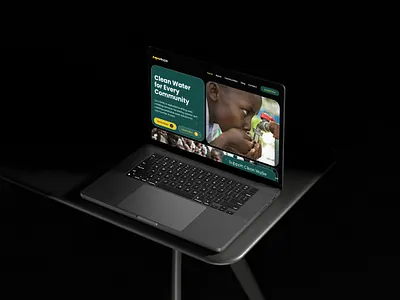 NGO Water Drilling Landing Page branding design figma figmaui illustration ui ux web designer websitedesigner