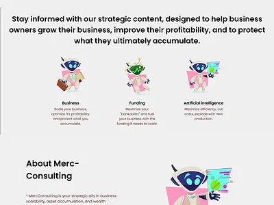consultants landing page design. branding ui web