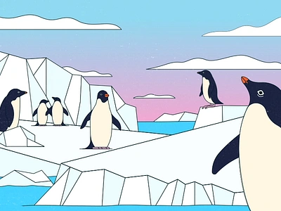 Raspberry Pi in the Natural World: Penguins in Antarctica after effects animation antarctica frame by frame glaciers illustration illustrator motion nature penguins raspberry pi science technology