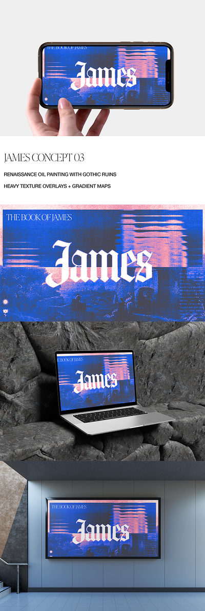 THE BOOK OF JAMES // CONCEPT 3 branding graphic design