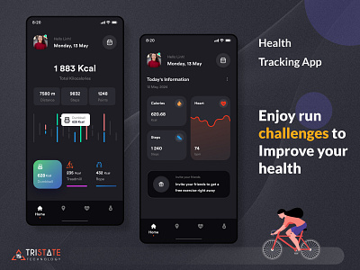 Health Tracker App UI app app design creative graphic design health app health kit moder modern design ui