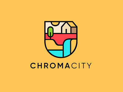 CHROMA CITY abstract logo banding app brand brand identity branding design graphic design illustration logo