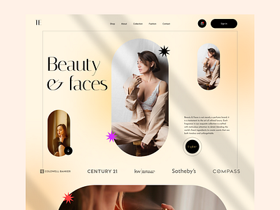 Beauty & Faces | Website Design Concept adobe xd beauty beauty brand beauty web design beauty website branding classy classy website design cosmetic graphic design landing page modern ui ui web design web ui website design website ui