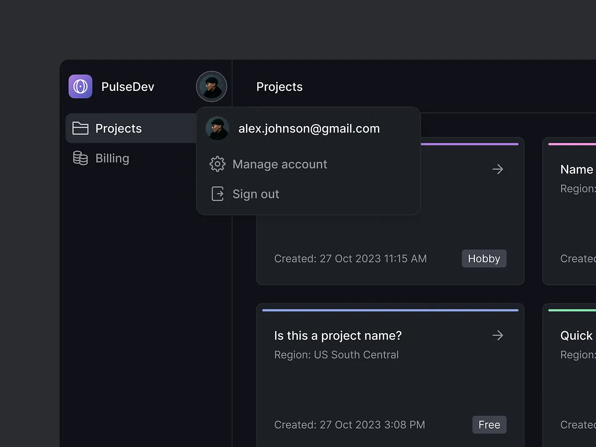 Browse thousands of Dashboard Profile Menu images for design ...