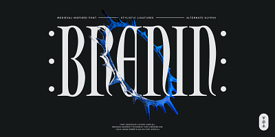 Brenin - Medieval-Inspired Font - Out Now! ancient compressed condensed display fantasy font gothic graphic design lettering ligatures lombardic medieval serif type typeface typography uncial welsh