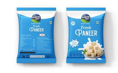 Paneer Pouch Design box design branding dairy packaging dairy products fmcg food packaging mockup mockup design paneer pouch design pouch packaging product design
