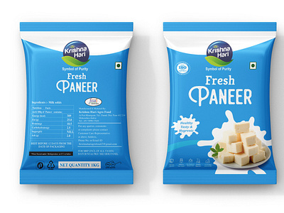 Paneer Pouch Design box design branding dairy packaging dairy products fmcg food packaging mockup mockup design paneer pouch design pouch packaging product design