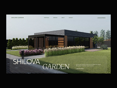 Website for landscape design studio animation design typography ui ux web design