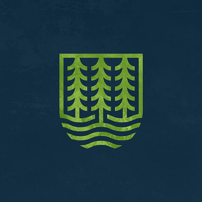 Park Lake Logo brand elegant logo forest logo green logo identity logo logo design logotype monogram nature park lake logo park logo pines pines logo shield logo simple stylish template trees