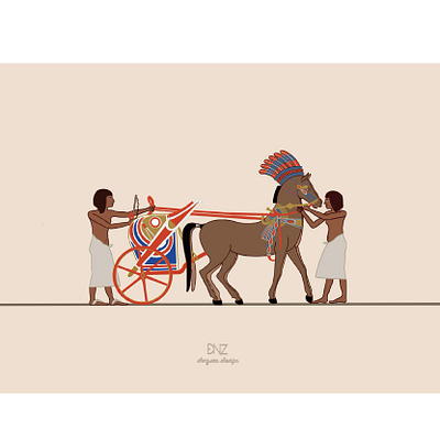 Ancient Egypt society illustration
