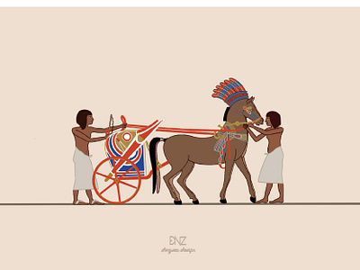 Ancient Egypt society illustration