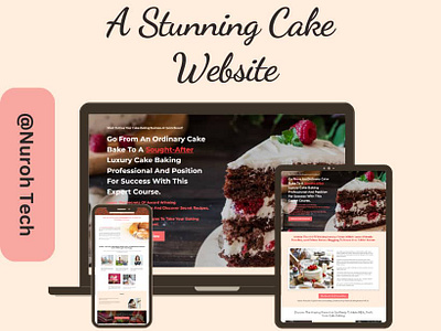 Stunning Cake landing page cake design cake funnel cake landing page cake website cake website design caoach cake gohighlevel design gohighlevel landing page graphic design yummy cake design