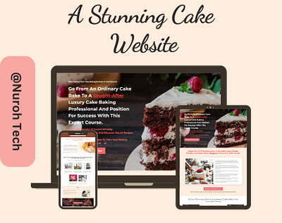 Stunning Cake landing page cake design cake funnel cake landing page cake website cake website design caoach cake gohighlevel design gohighlevel landing page graphic design yummy cake design