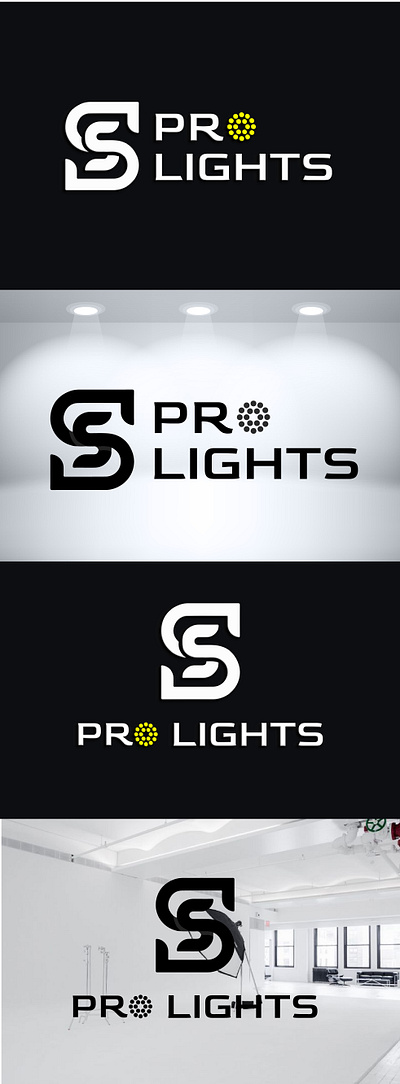 SS Pro Lights Logo Design branding sophisticated typography exploration