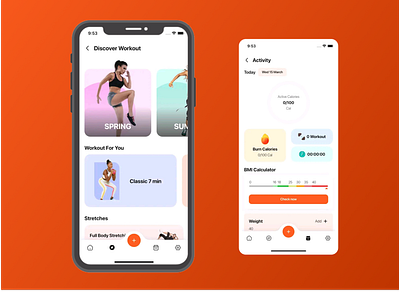 Flamenko Fit 3d app branding dance design designing graphic design health mobile app mobile application motion graphics ui