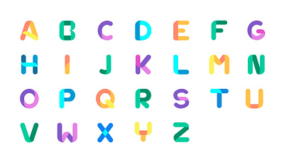 Icon Pack: Ribbon Outline Color Alphabet Letter