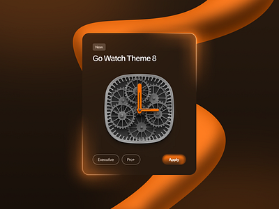 Go Watch Theme 8 app card design figma illustration product design smart smart watch theme ui watch
