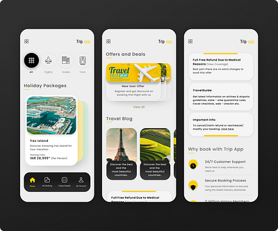 Mobile App - Travel App app design uiux uiux design