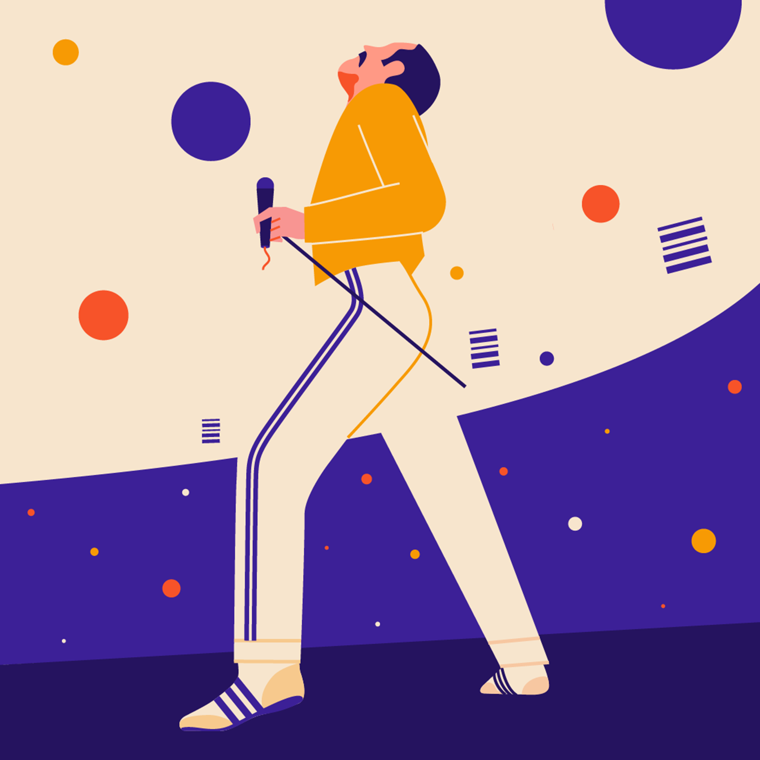 Freddie advertisment art artwork branding character design color concert design editorial fashion flat art graphic design ill illustration ipad minimal music musician poster vector