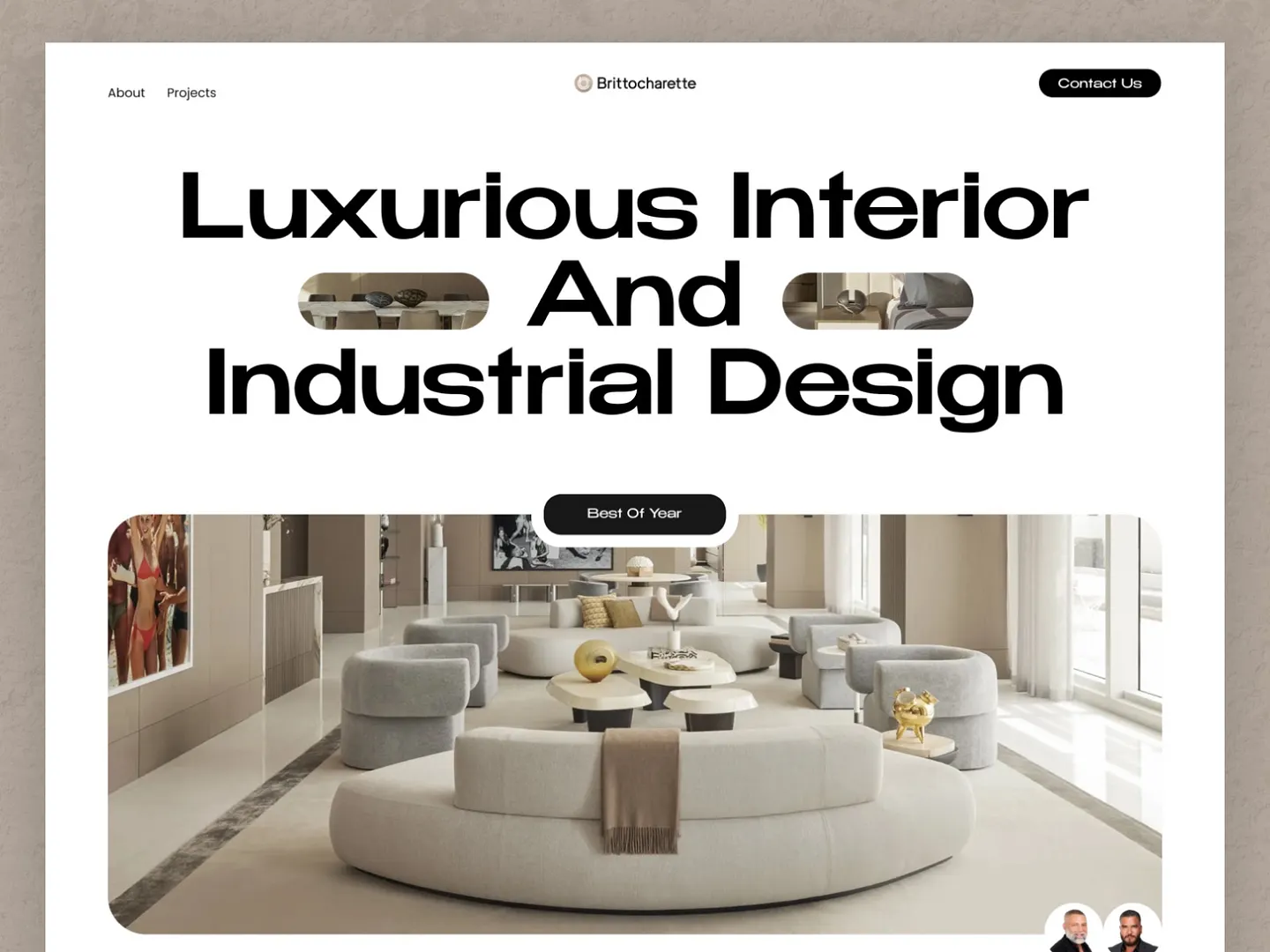 Stunning Home Decor Website Showcasing Luxurious Interior and Industrial Design