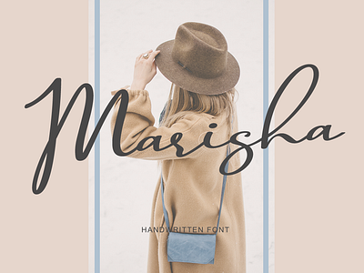 Marisha branding brush font design hand drawn hand drawn font handwritten font illustration label logo font logotype poster font script font signature font social media ui