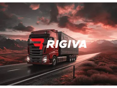 „RIGIVA“ logo aliuslt design logo transportation truck
