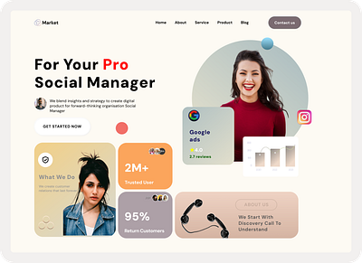 Social Manager Dashboard dashboard design figma social media manager uiuxdesign user