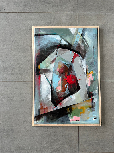 Kulový blesk .., akryl , 60 x 40 cm, Zdeněk Duroň, 2024
