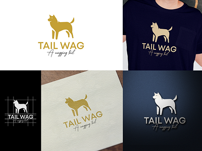 Tail Wag Logo Design animal animal logo art brand design brand identity design branding design dog graphic design illustration illustrator logo tail wag logo design vector