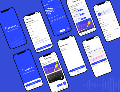 Record and Transcription Mobile App mobileapp ui uxdesign visual