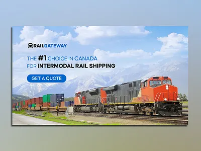 Rail Shipping Social Media Banner banner branding design google ads graphic design illustration illustrator logo photoshop rail shipping post social media banner social media post typography vector
