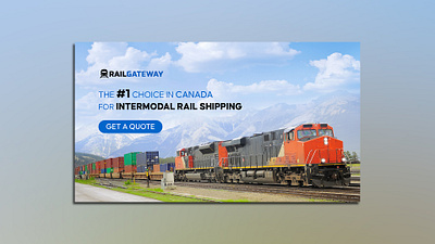 Rail Shipping Social Media Banner banner branding design google ads graphic design illustration illustrator logo photoshop rail shipping post social media banner social media post typography vector