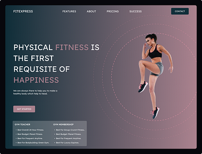 FITEXPRESS canva colour design figma fitness gym typography ui